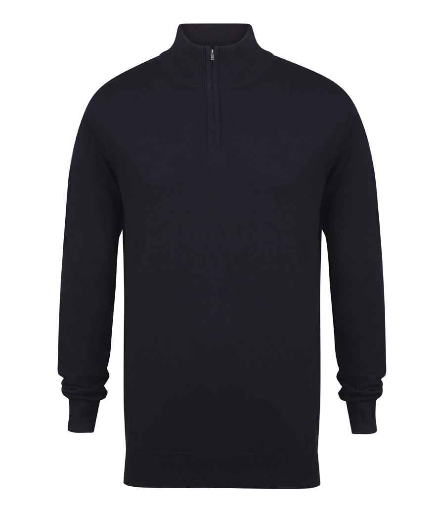 Henbury Zip Neck Sweater - PenCarrie